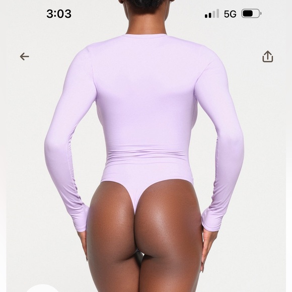 SKIMS NWT Fits Everybody Long Sleeved Bodysuit - Lily - Picture 3 of 4